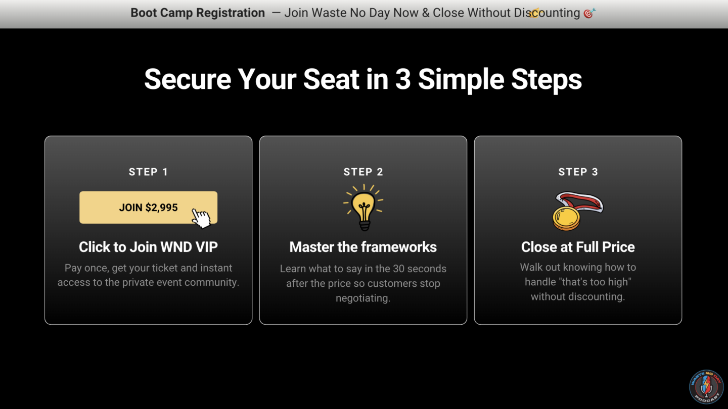 Waste No Day Boot Camp VIP