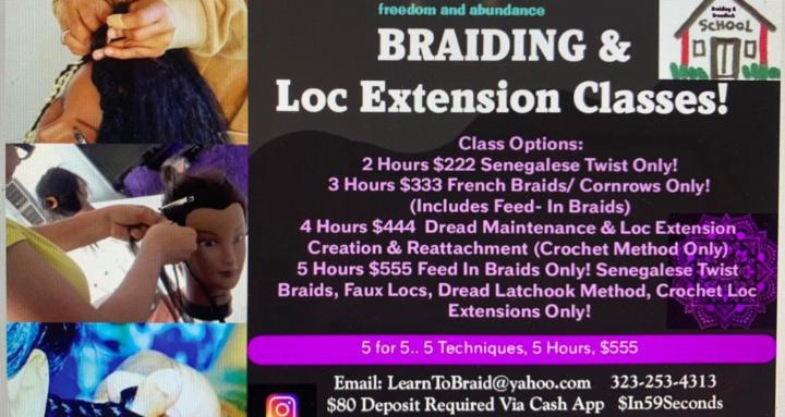 Learn Braids & Loc Extensions 