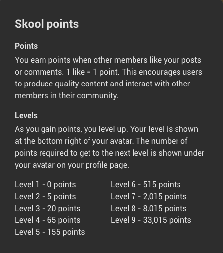 Point System Explanation