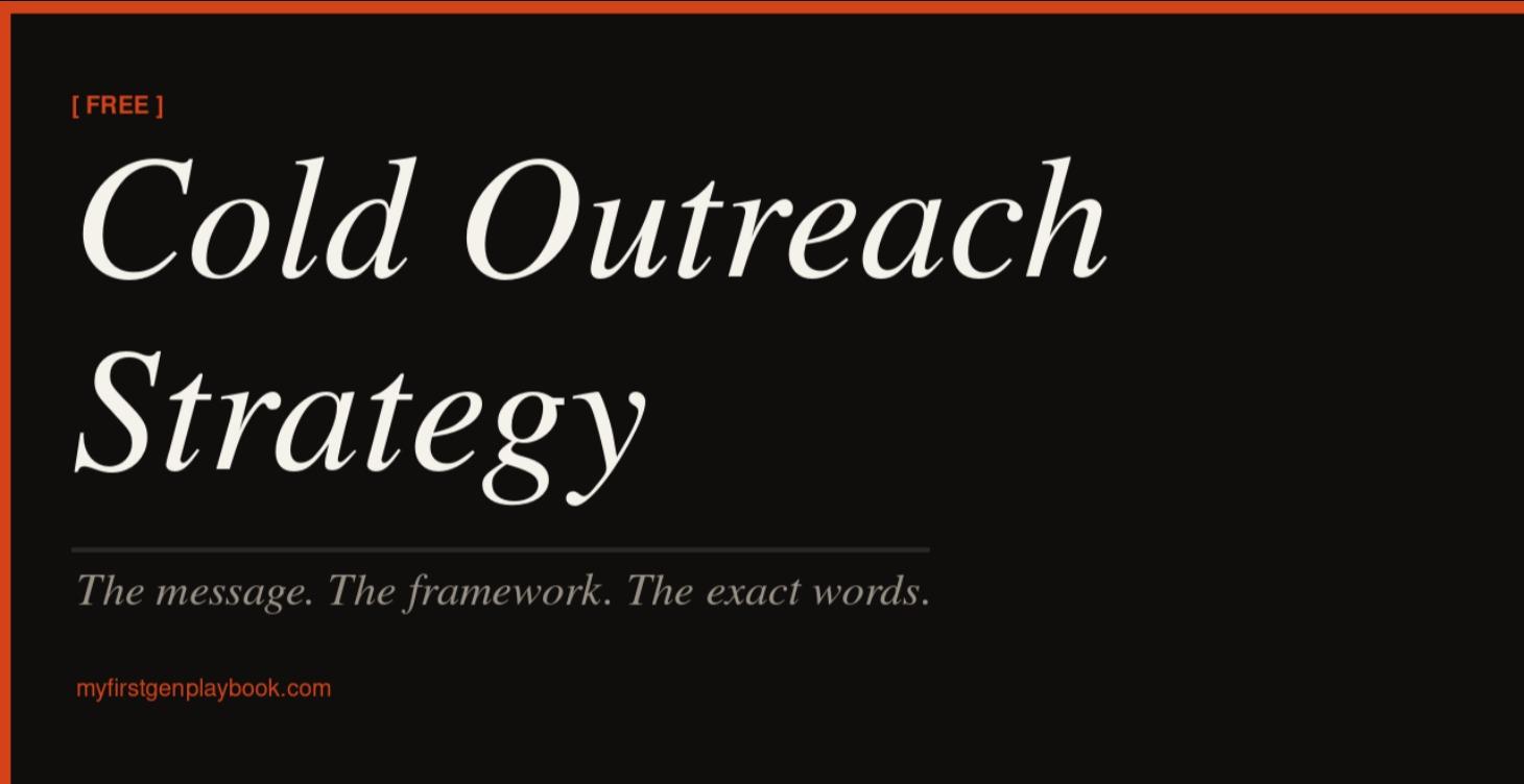 [Free] Cold Outreach Strategy