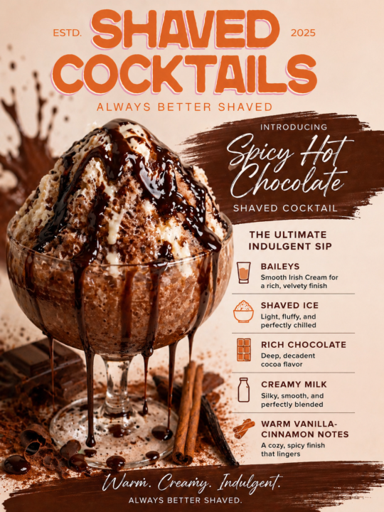 Warm Winter Wonderland  Shaved Cocktails 