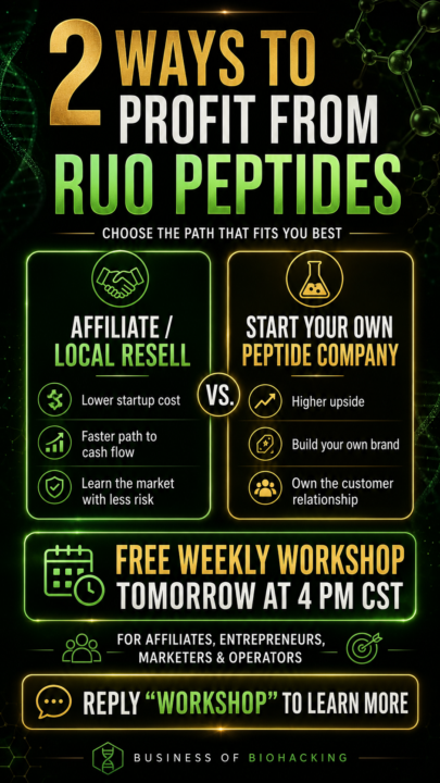 Two Ways to Profit From RUO Peptides: Affiliate Reselling vs. Starting Your Own Brand
