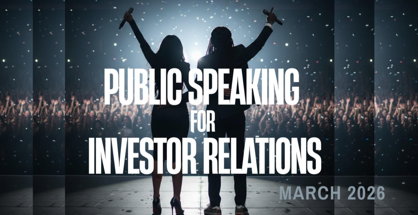 3.10 Public Speaking for Investor Relations