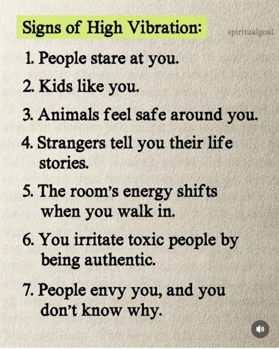 Signs of High Vibration