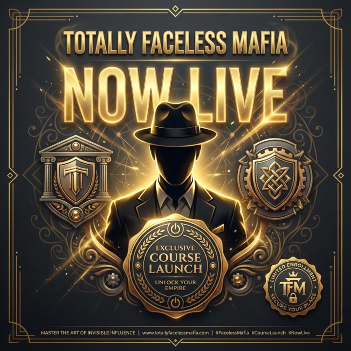 TOTALLY FACELESS COURSE IS OFFICIALLY LIVE!