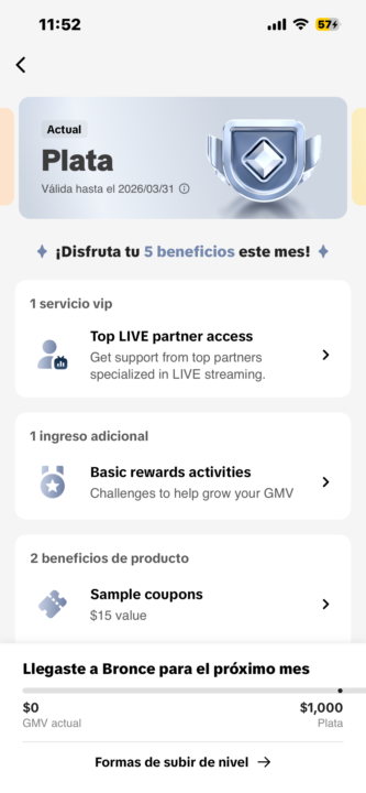 Avance a nivel plata 🥈