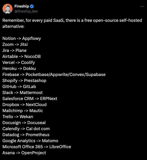 Free Open Source tools that are as good or better than the $a$$ subscriptions