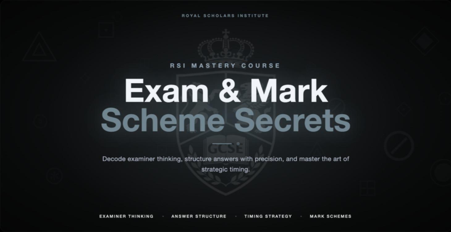 Exam & Mark Scheme Secrets
