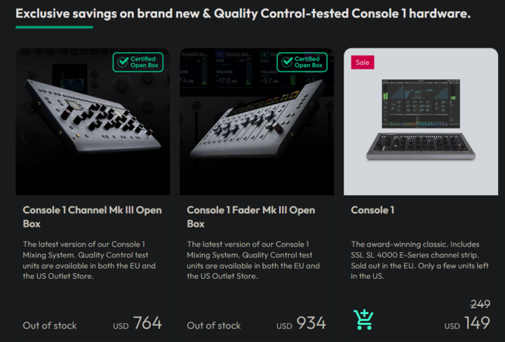 Softube Console 1 is $149 rn