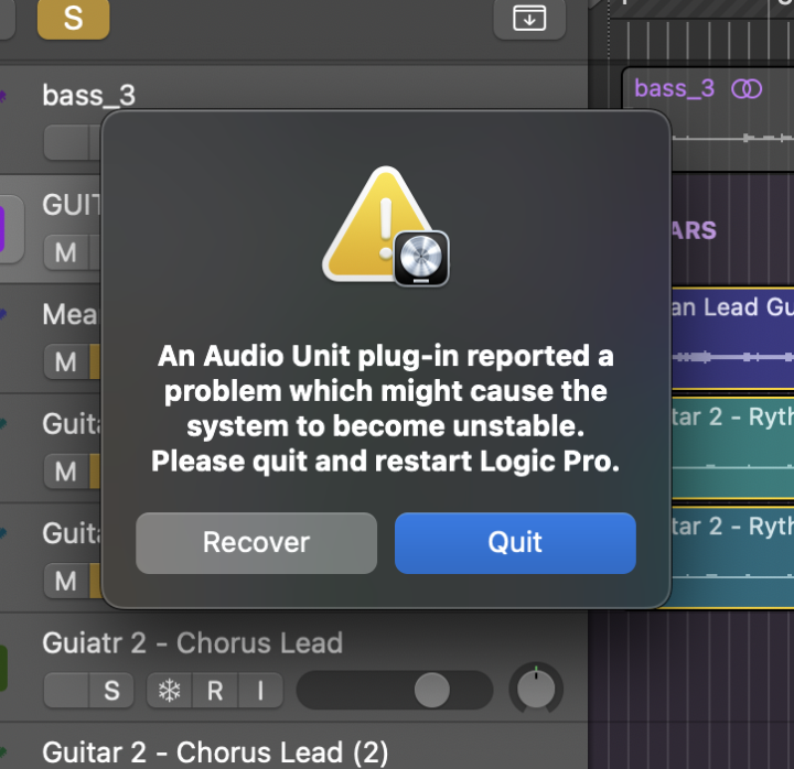 Troubleshooting Plugin Errors - Logic Pro