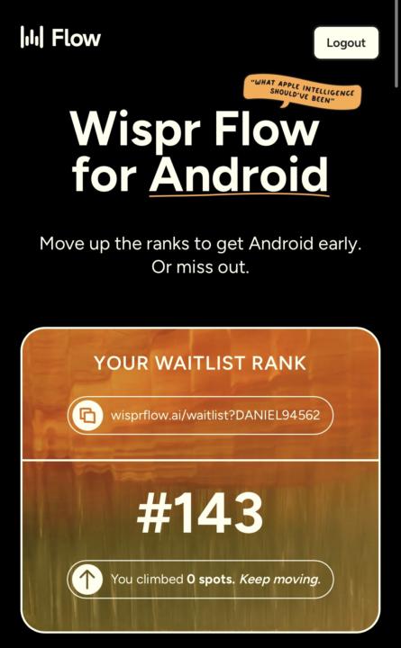 🚨 Wispr Flow. Jetzt eintragen bevor du bei Platz 1000 plus landest