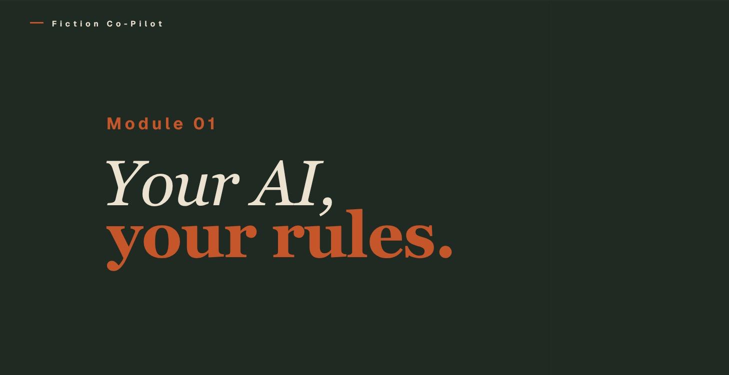 Your AI, your rules
