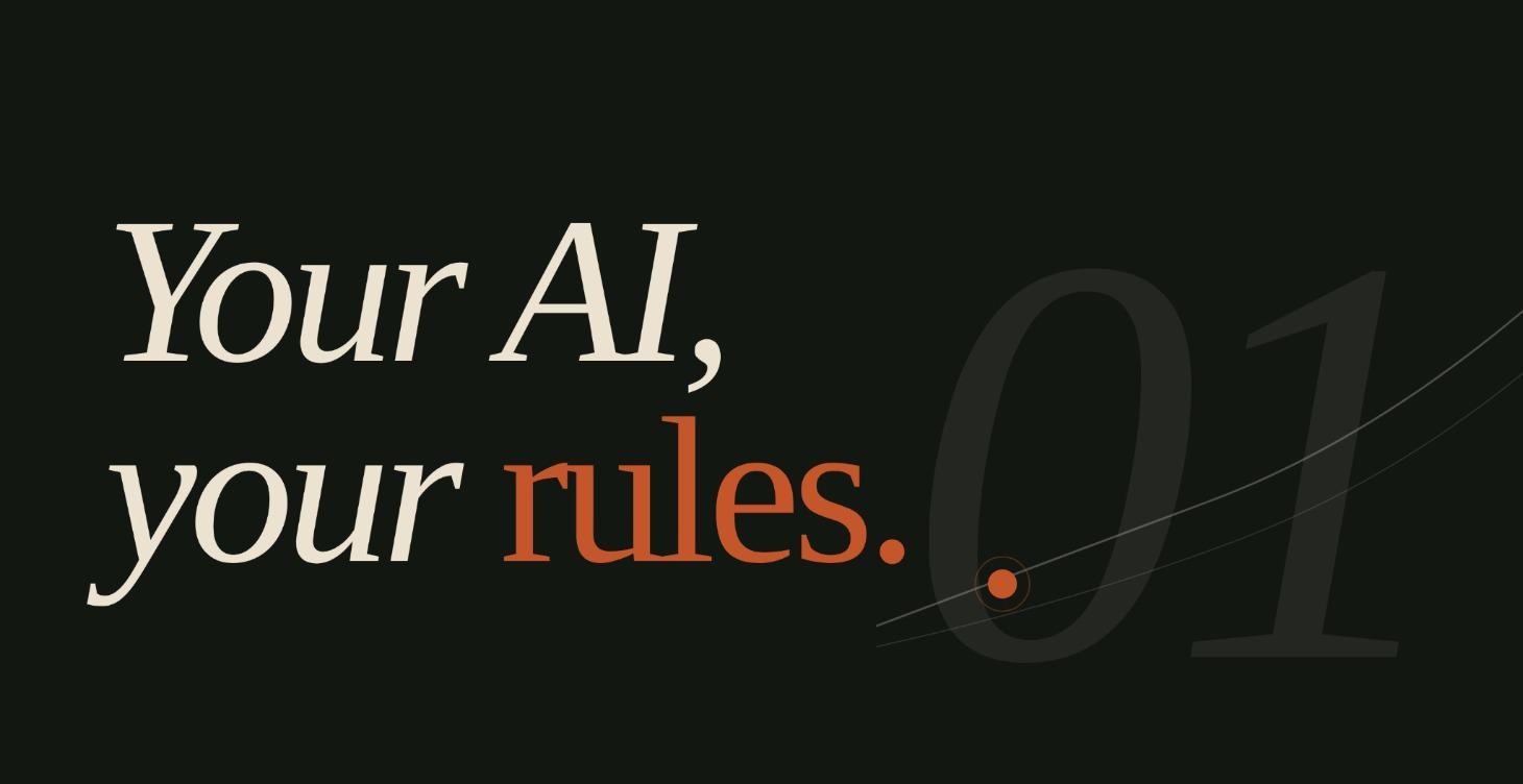 Your AI, your rules