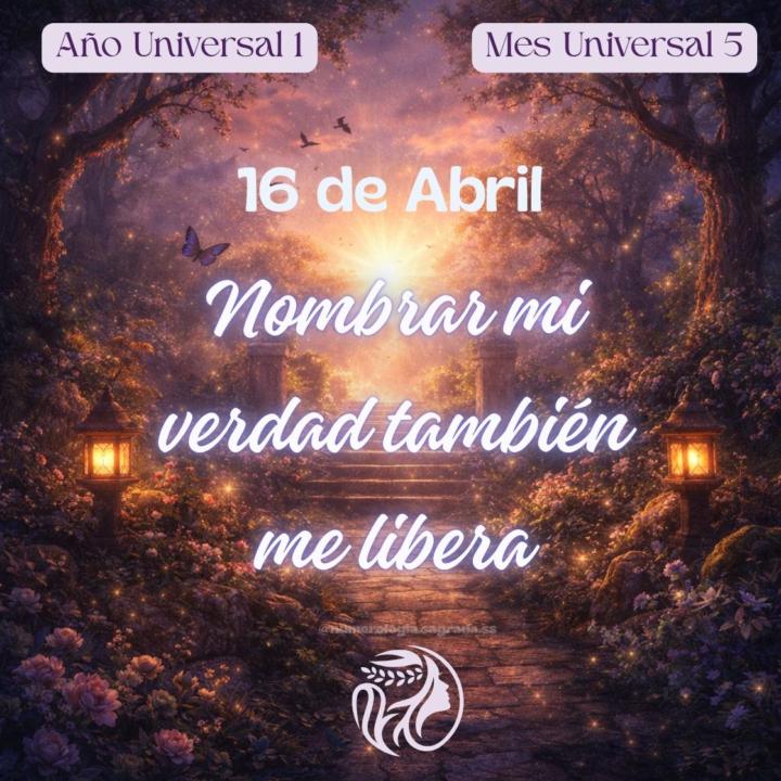 🔮 Oráculo del Día · 16 Abr (Día 3️⃣) · Semana 1️⃣1️⃣ · Mes 5️⃣ · Año 1️⃣