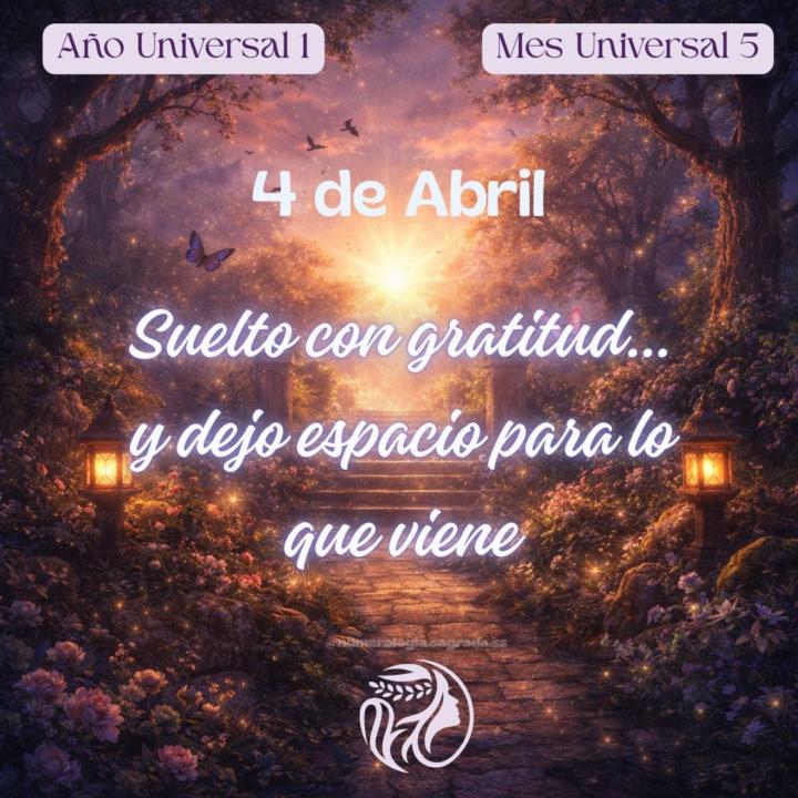 🔮 Oráculo del Día · 4 Abr (Día 9️⃣) · Semana 5️⃣ · Mes 5️⃣ · Año 1️⃣