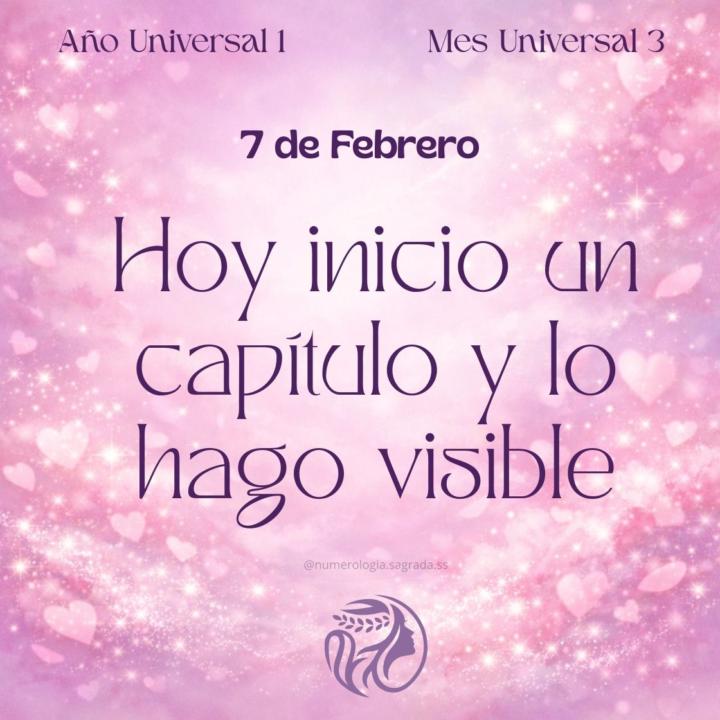 🔮 Oráculo del Día · 7 Feb (Día 1️⃣) · Semana 3️⃣ · Mes 3️⃣