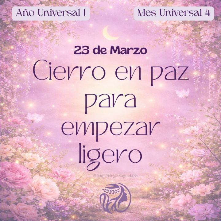 🔮 Oráculo del Día · 23 Mar (Día 9️⃣) · Semana 7️⃣ · Mes 4️⃣ · Año 1️⃣