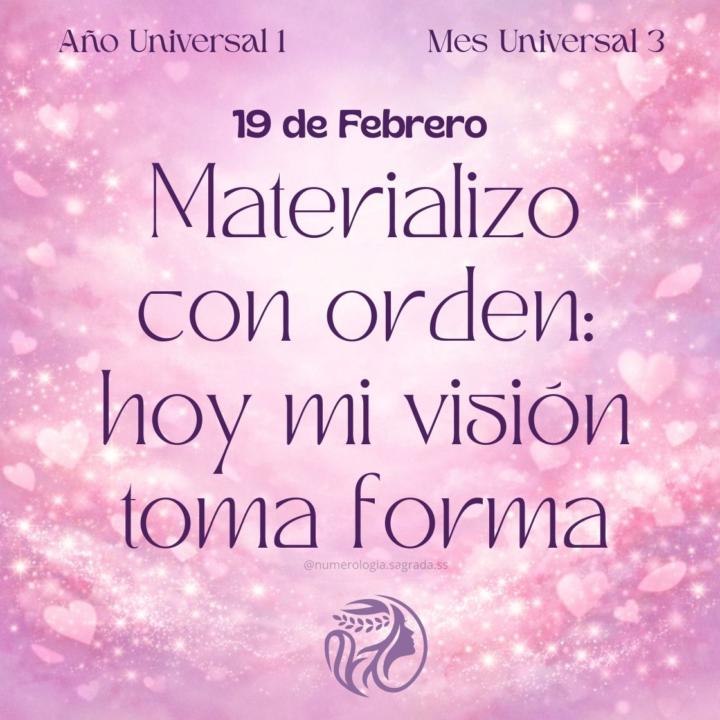 🔮 Oráculo del Día · 19 Feb (Día 2️⃣2️⃣) · Semana 7️⃣ · Mes 3️⃣