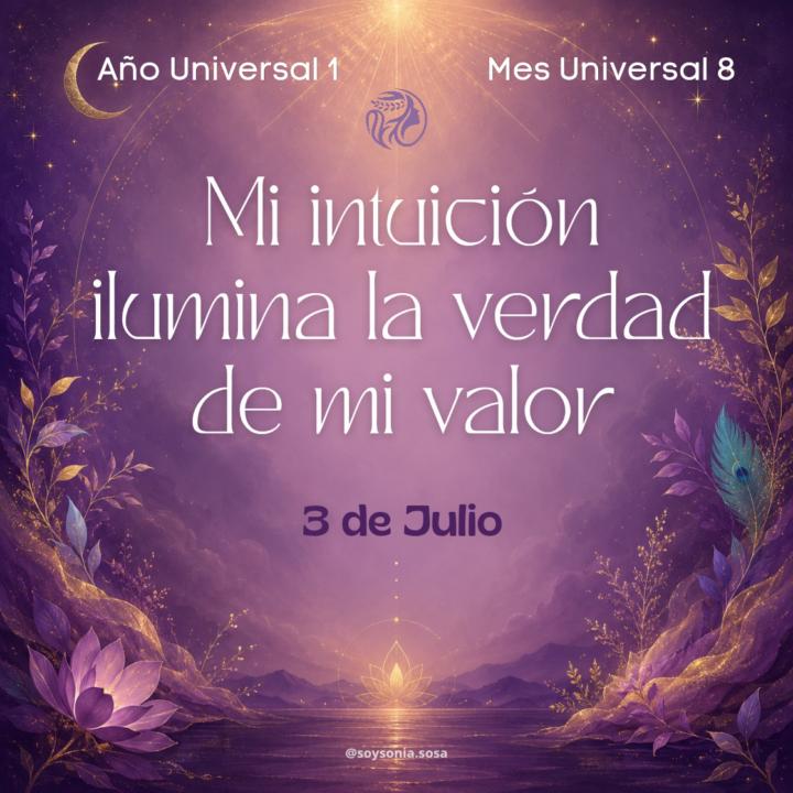 🔮 Oráculo del Día · 3 Jul (Día 1️⃣1️⃣) · Semana 8️⃣ · Mes 8️⃣ · Año 1️⃣