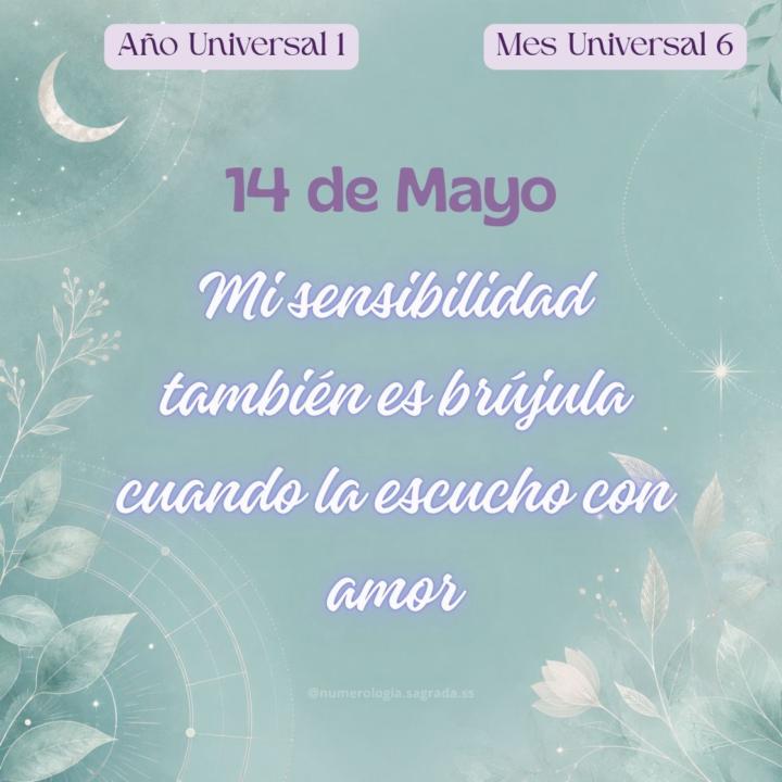 🔮 Oráculo del Día · 14 May (Día 1️⃣1️⃣) · Semana 7️⃣ · Mes 6️⃣ · Año 1️⃣