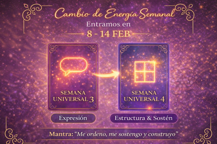 ✨ Cambio de Energía Semanal: entramos en Semana Universal 4️⃣ (8–14 Feb) ✨