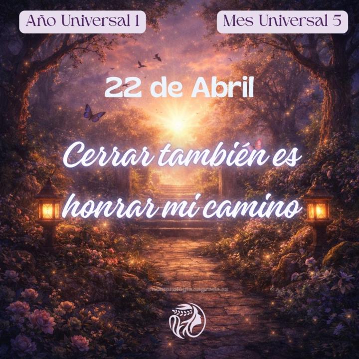 🔮 Oráculo del Día · 22 Abr (Día 9️⃣) · Semana 9️⃣ · Mes 5️⃣ · Año 1️⃣