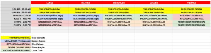 Atención. Nuevos horarios para las mentorías...