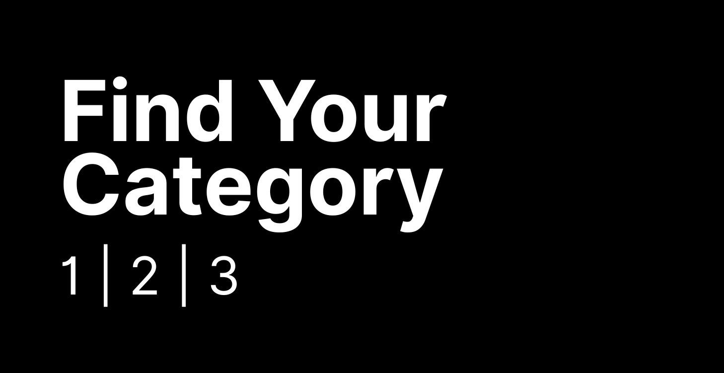 Determining "Categories" 1-3