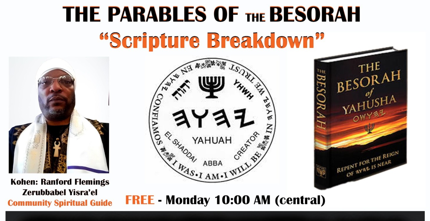PARABLES of the BESORAH Weekly Scripture Breakdown