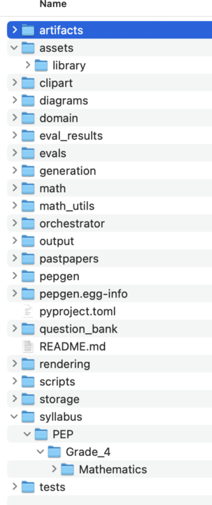 PEP past paper generator