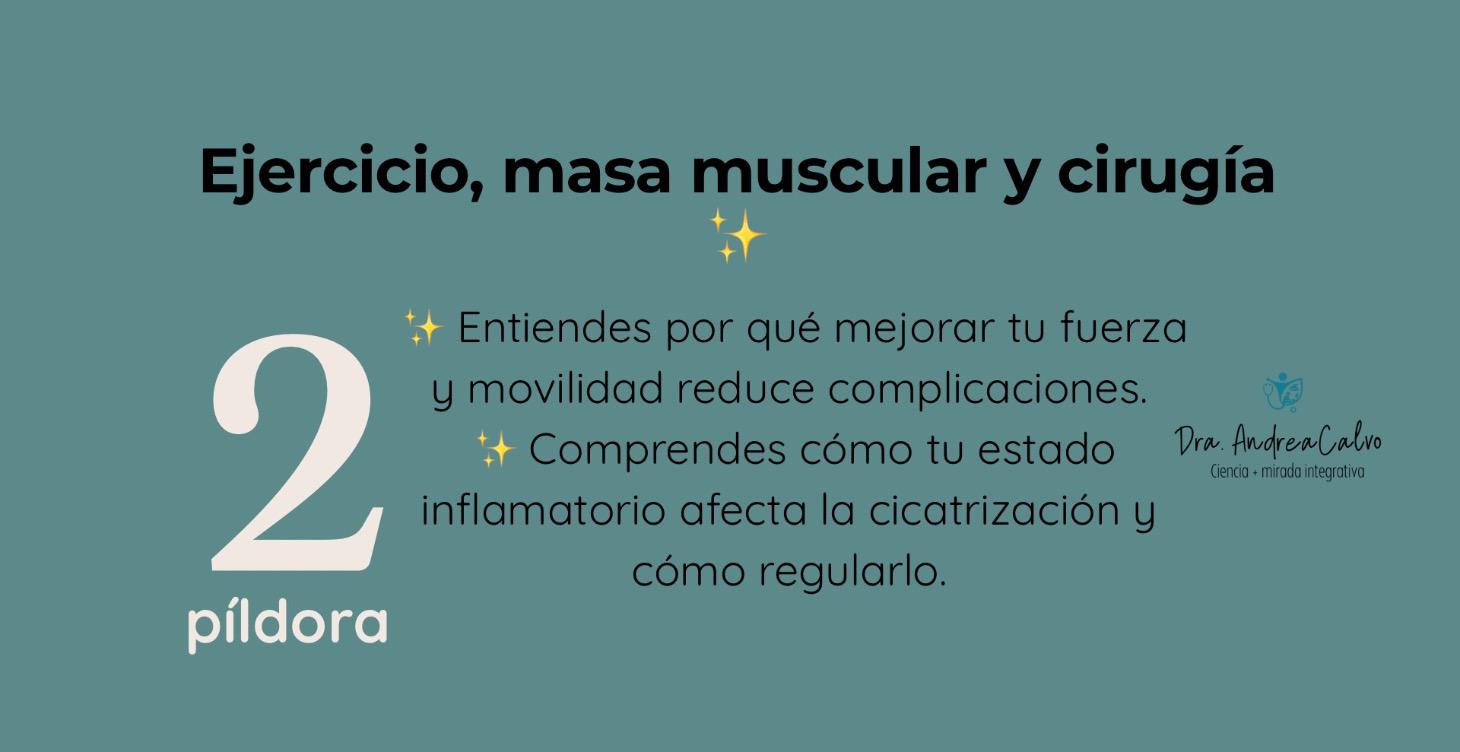 Ejercicio, masa muscular y cirugía