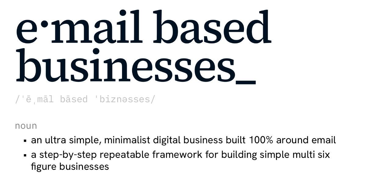 Email Based Businesses