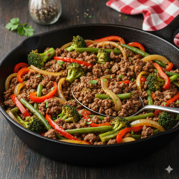 Quick & Easy Beef and Veggie Skillet