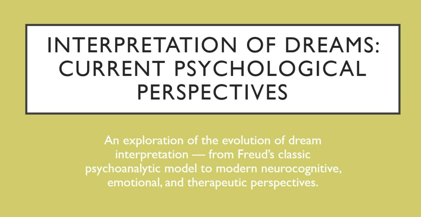 Interpretation of Dreams