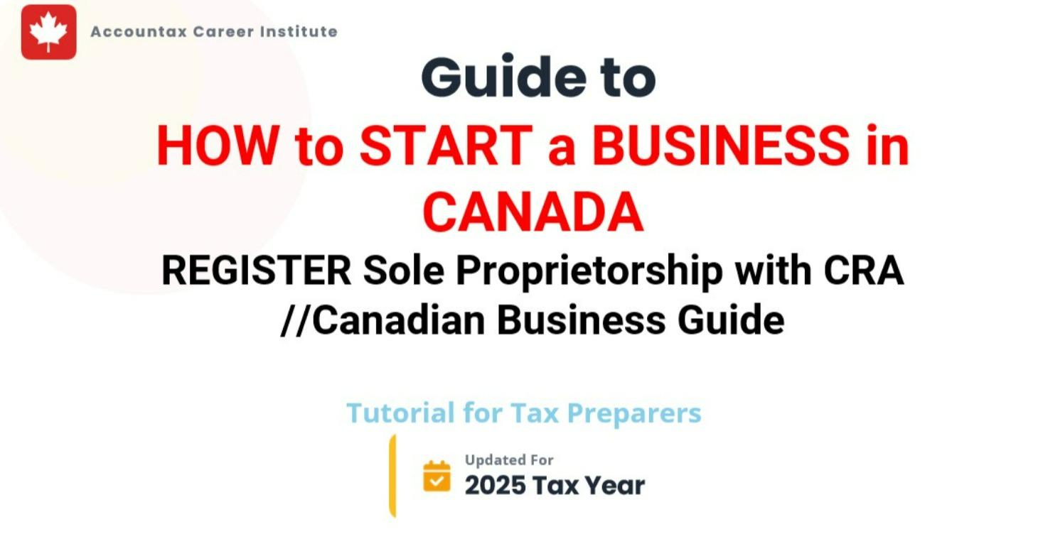 Business Registration/Sole Proprietorship with CRA