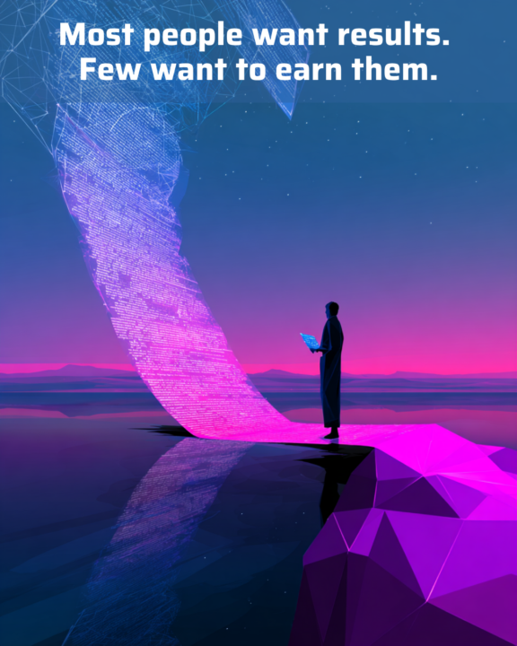 Most people want results. Few want to earn them.