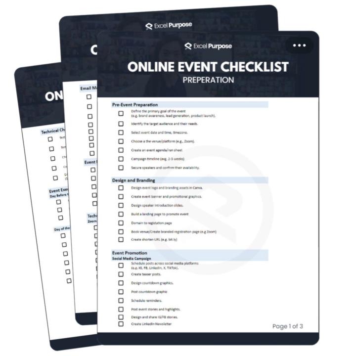 FREE Gift: 59-Step Online Event Checklist!!!