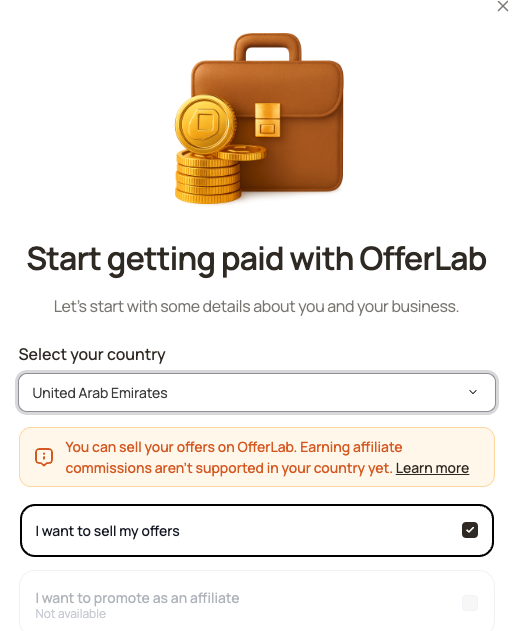Offer Lab affiliate issue in the UAE