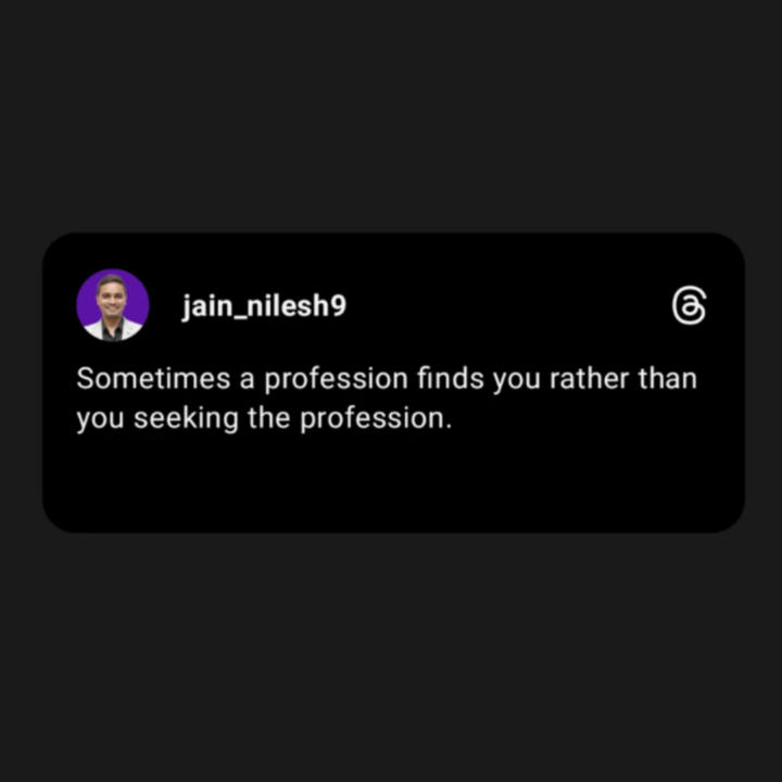 Seeking the profession?