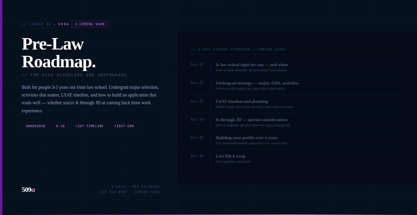 06- Coming Soon Pre-Law Roadmap