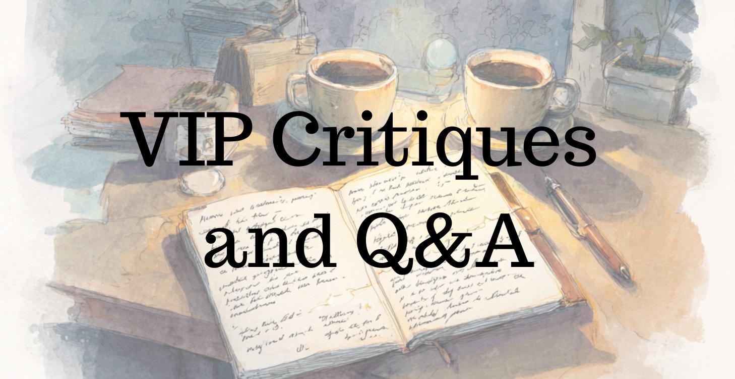 VIP Critiques: 1st Wed/Month
