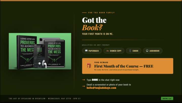 🎁 Got the Book? Your First Month of the Course is FREE.