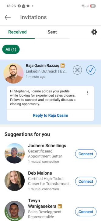 LinkedIn Message