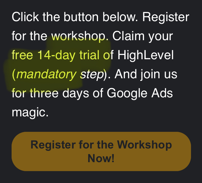 Google ads program problem with GHL