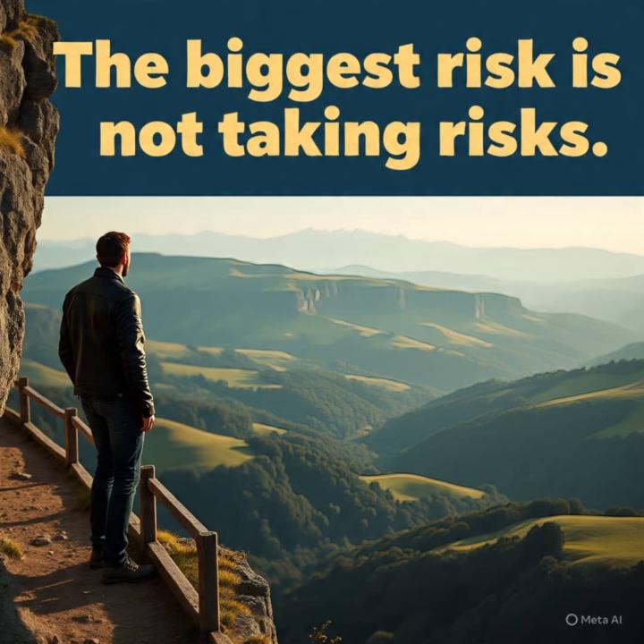The Biggest Risk Is Not Taking Risks.