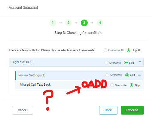 SNAPSHOT IMPORT CONFLICT CONUNDRUM