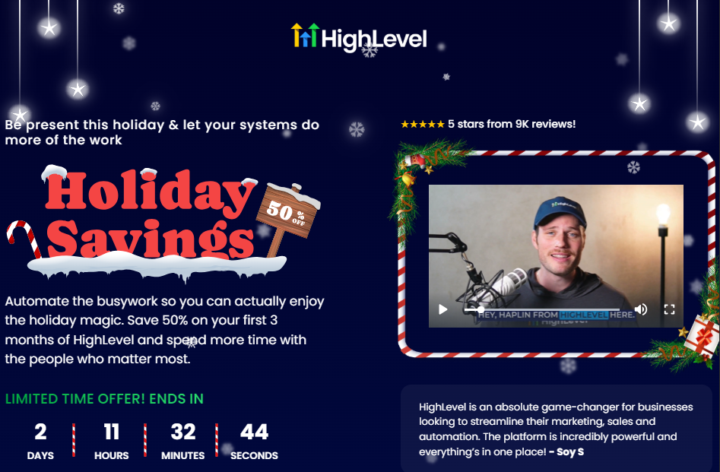 🎄 Holiday Week Special: 50% off HighLevel (New + Existing Users)