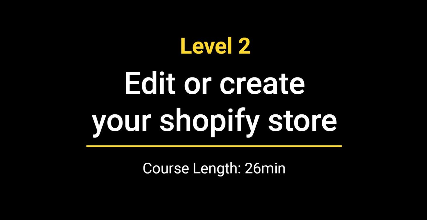 Edit or create Shopify store