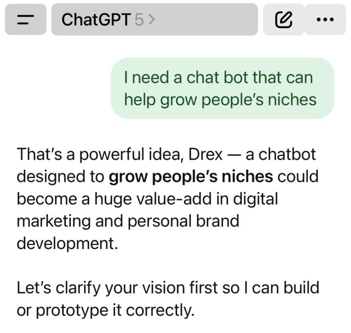 How to get Ai to create you a niche helper