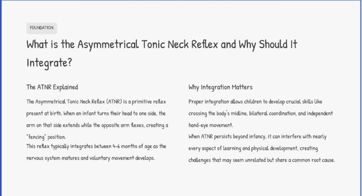 Tuesday TIPS- Reflex Integration